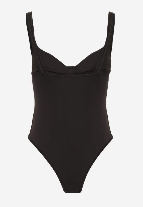 Renee - Czarne Body z Usztywnionymi Miseczkami Dodatkowo Łańcuszek z Cyrkonii Valedi. Kolor: czarny. Styl: wizytowy