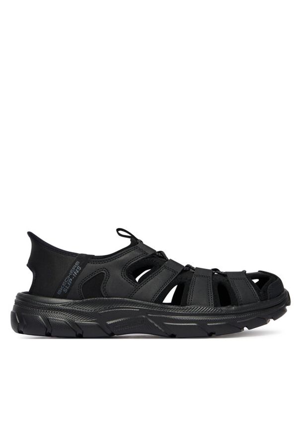 skechers - Skechers Sandały Slip-Ins: USA Revolted SS - Vartan 205182/BBK Czarny. Kolor: czarny. Materiał: skóra