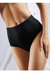 Figi Model Floris-Fit BBL 069 Black - Babell. Materiał: koronka, poliamid, tkanina, elastan. Wzór: koronka