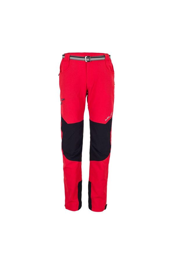 Spodnie trekkingowe Extendo męskie Milo Tacul. Kolor: wielokolorowy, czarny, czerwony. Materiał: tkanina