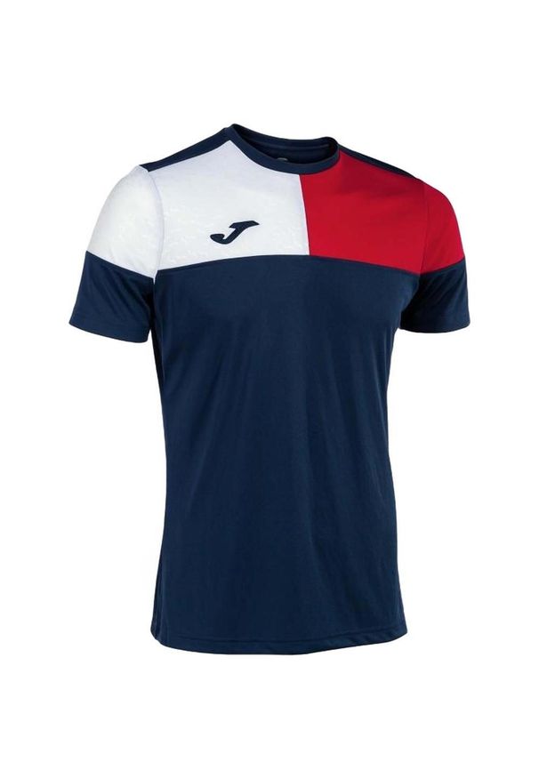 Koszulka Sportowa Joma Crew 2XS - Granatowa/Czerwona. Kolor: czerwony, niebieski, różowy, wielokolorowy. Sport: fitness, piłka nożna