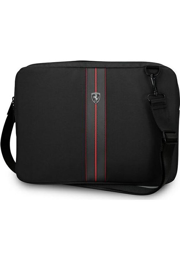 Czarna torba na laptopa Ferrari