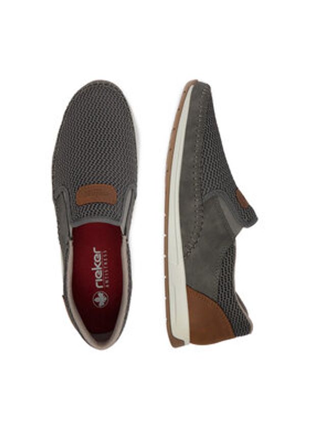 Rieker Półbuty CEO-11954-45 Szary. Kolor: szary. Materiał: materiał