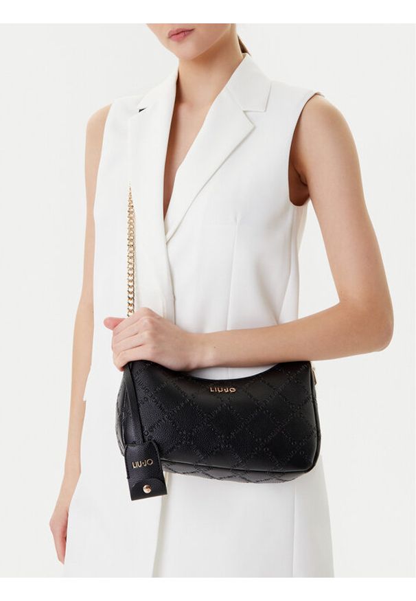 Liu Jo Torebka Ecs S Hobo AF5056 E0538 Czarny. Kolor: czarny. Materiał: skórzane