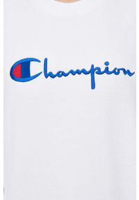 Champion Bluza damska kolor biały z aplikacją. Kolor: biały. Wzór: aplikacja #2