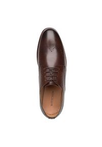 Wittchen - Męskie buty skórzane z delikatnym dziurkowaniem. Nosek buta: otwarty. Kolor: brązowy. Materiał: skóra. Styl: klasyczny #5