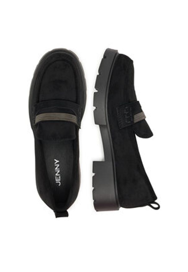 Jenny - JENNY Mokasyny ISLA WS21095-01 Czarny. Kolor: czarny. Materiał: materiał