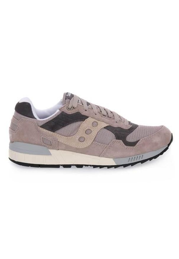 Buty do chodzenia męskie Saucony 23 Shadow 5000. Zapięcie: sznurówki. Kolor: wielokolorowy, szary. Materiał: guma, skóra, syntetyk, materiał. Szerokość cholewki: normalna. Sport: turystyka piesza