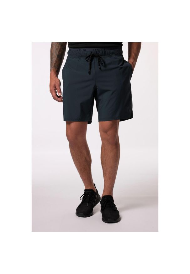 JAY-PI - Męskie Bermudy funkcjonalne fitness Belly Fit Relaxed Fit do roz. 7 XL. Kolekcja: plus size. Kolor: wielokolorowy, niebieski, zielony. Materiał: poliester, materiał, elastan. Długość: długie. Sport: fitness