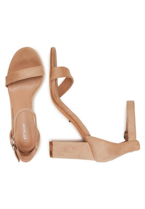 DeeZee Sandały E3611-1a Beżowy. Kolor: beżowy. Materiał: materiał, syntetyk