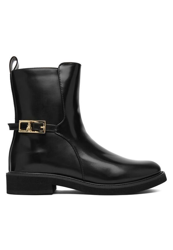 Patrizia Pepe Botki PPJ954.24 Czarny. Kolor: czarny. Materiał: skóra