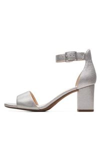 Clarks Sandały Deva Mae 26172737 Srebrny. Kolor: srebrny. Materiał: skóra #4