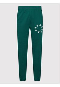 Adidas - adidas Spodnie dresowe adicolor Spinner HC4494 Zielony Regular Fit. Kolor: zielony. Materiał: bawełna, dresówka #4