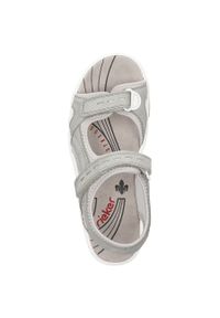 Komfortowe sandały damskie sportowe na rzepy szare Rieker 68866-40. Zapięcie: rzepy. Kolor: szary. Styl: sportowy #4