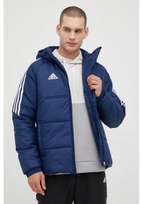 adidas Performance kurtka męska kolor granatowy zimowa. Kolor: niebieski. Materiał: materiał. Długość rękawa: raglanowy rękaw. Długość: długie. Sezon: zima #1