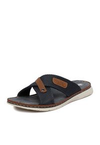 Rieker Klapki CEO-21340-14 Granatowy. Kolor: niebieski. Materiał: materiał #2