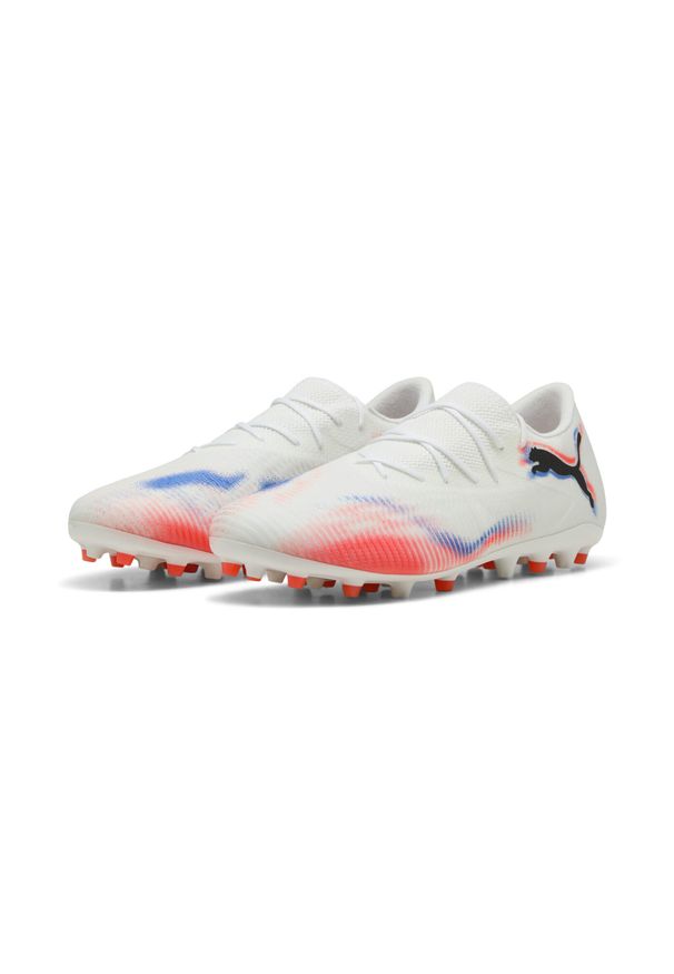 Puma - Buty piłkarskie unisex FUTURE 8 MATCH MG niskie PUMA White Black Glowing Red. Kolor: czerwony, biały, wielokolorowy, czarny. Sport: piłka nożna