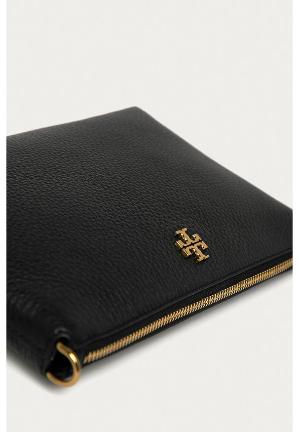 Tory Burch - Torebka skórzana. Kolor: czarny. Materiał: skórzane. Rodzaj torebki: na ramię