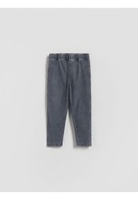 Reserved - Legginsy z efektem sprania - ciemnoszary. Kolor: szary. Materiał: bawełna, dzianina #1