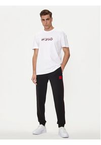 Hugo T-Shirt Camo Logo 50514969 Beżowy Regular Fit. Kolor: beżowy. Materiał: bawełna #5