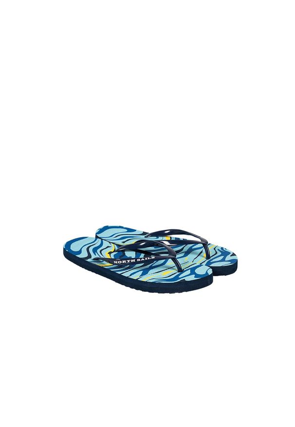 North Sails - Japonki damskie Sandy. Kolor: niebieski. Materiał: syntetyk, materiał. Styl: sportowy