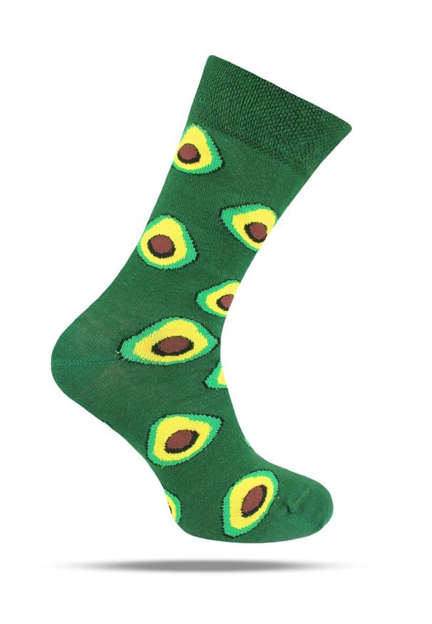 His Story - Skarpetki Bawełniane - Tematyczne - Zielone w Awokodo. Kolor: zielony. Materiał: elastan, bawełna, poliamid