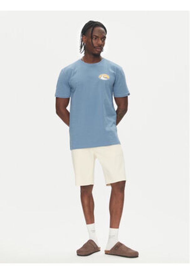Quiksilver T-Shirt Ev Flower Chaos Ss EQYZT08050 Niebieski Regular Fit. Kolor: niebieski. Materiał: bawełna