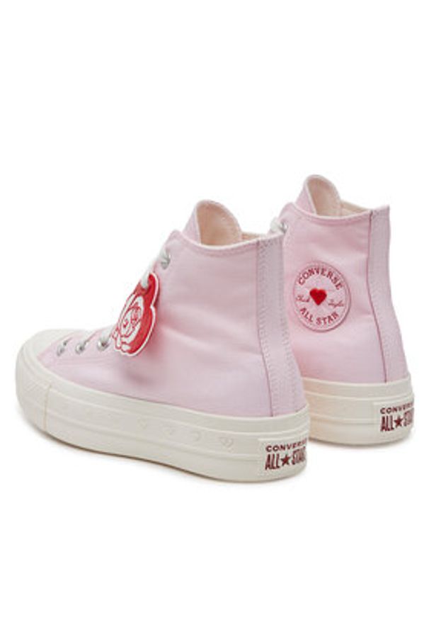 Converse Trampki Chuck Taylor All Star Lift Platform Hearts A13652C Różowy. Kolor: różowy. Materiał: materiał. Obcas: na platformie