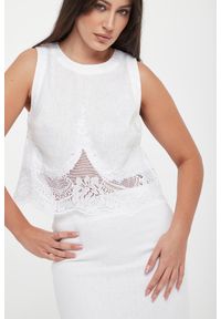 Twinset Milano - Top damski lniany TWINSET. Materiał: len #4