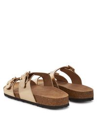 ONLY Shoes Klapki Onlmaxi-13 Pu Strap Buckle 15331392 Złoty. Kolor: złoty. Materiał: skóra #4