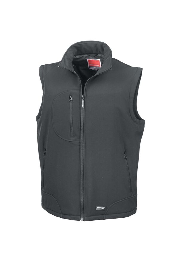 RESULT - Kamizelka puchowa Result Softshell. Kolor: czarny. Materiał: puch, softshell. Długość rękawa: bez rękawów