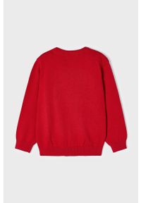 Mayoral sweter bawełniany dziecięcy kolor czerwony lekki. Okazja: na co dzień. Kolor: czerwony. Materiał: bawełna. Styl: casual #2