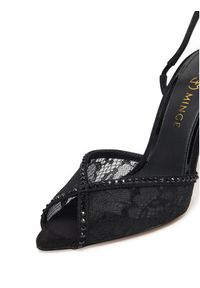 Eva Minge Sandały ROSE-SLT85016-208 Czarny. Kolor: czarny. Materiał: materiał