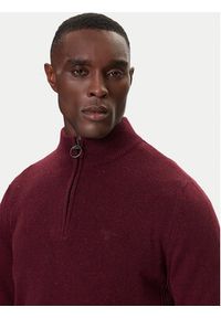 Barbour Sweter Tisbury MKN1187RE53 Bordowy Regular Fit. Kolor: czerwony. Materiał: wełna
