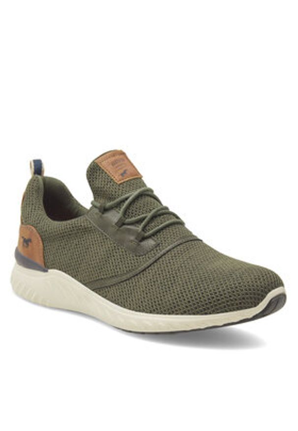 Mustang Sneakersy 4132-311 Khaki. Kolor: brązowy. Materiał: materiał