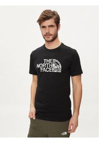 The North Face T-Shirt Woodcut Dome NF0A87NX Czarny Regular Fit. Kolor: czarny. Materiał: bawełna