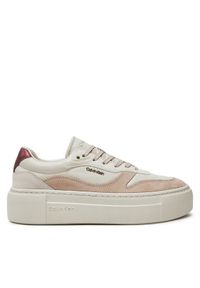 Calvin Klein Sneakersy Ff Cupsole Lace Up W/Ml Mix M HW0HW02125 Beżowy. Kolor: beżowy. Materiał: skóra #1