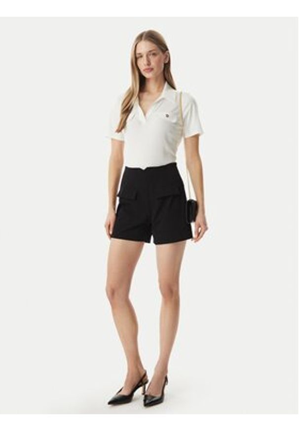Morgan Polo 251-DROSSO Biały Regular Fit. Typ kołnierza: polo. Kolor: biały. Materiał: syntetyk