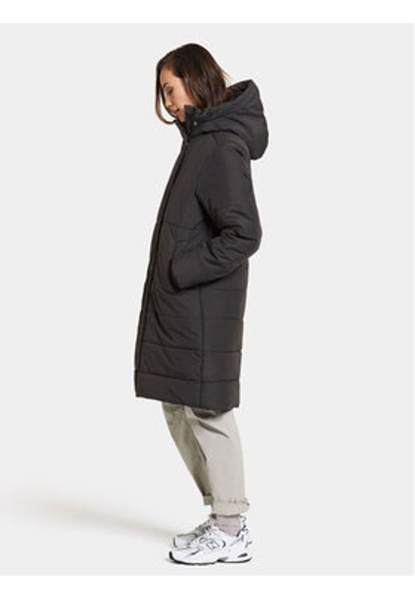Didriksons Parka Moira Wns Parka 504944 Czarny Regular Fit. Kolor: czarny. Materiał: syntetyk