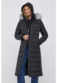 TOMMY HILFIGER - Tommy Hilfiger kurtka puchowa damska kolor czarny przejściowa. Kolor: czarny. Materiał: puch #3