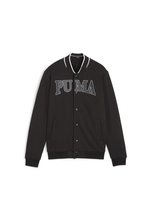 Kurtka Puma Puma Squad Bomber Jacket Tr B, Dzieci. Kolor: czarny. Materiał: materiał, bawełna
