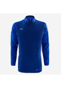 KIPSTA - Bluza do piłki nożnej Kipsta Viralto na krótki suwak. Kolor: niebieski. Materiał: poliester, materiał, elastan. Długość: krótkie. Sport: piłka nożna #2