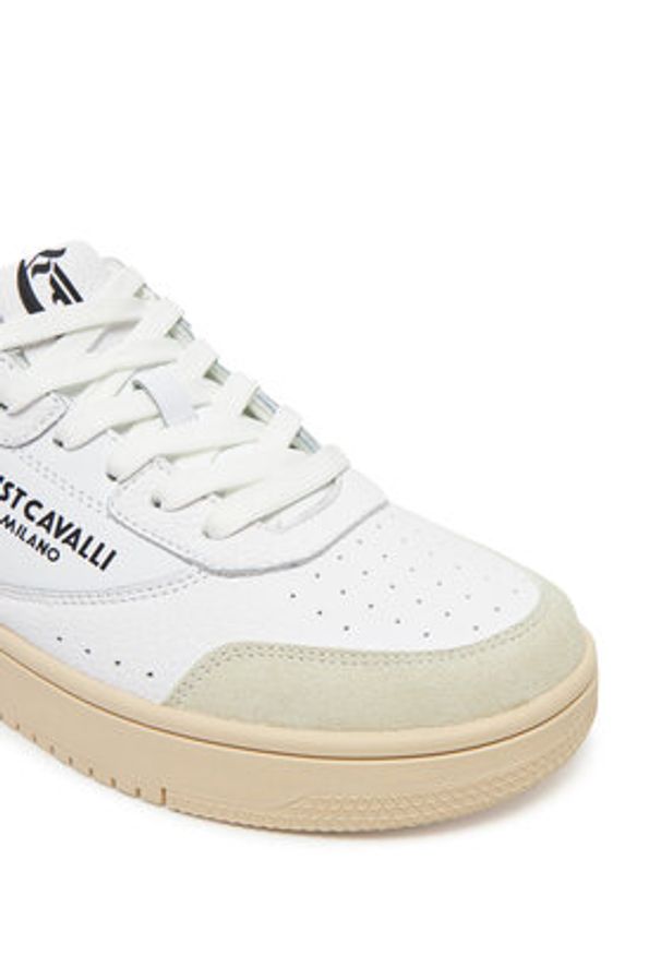 Just Cavalli Sneakersy 78QA3SM8 ZPA90 Biały. Kolor: biały. Materiał: skóra