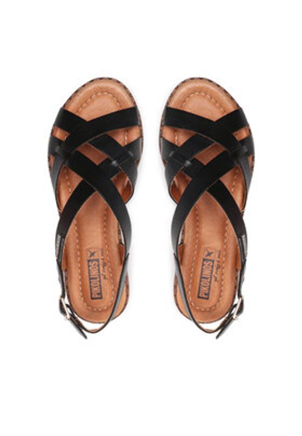 Pikolinos Sandały W0X-0556ST Czarny. Kolor: czarny. Materiał: skóra