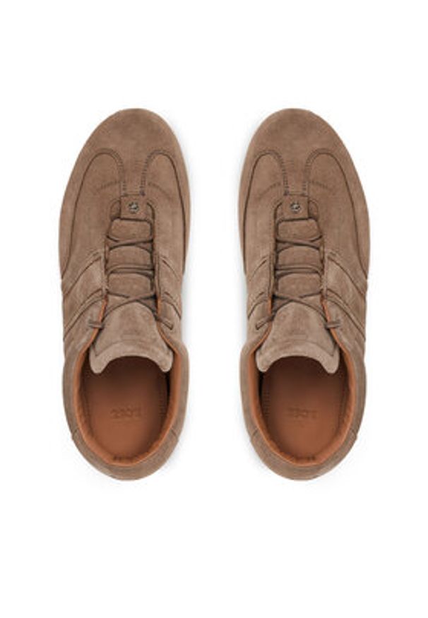 BOSS Sneakersy Roxanne 50547962 Brązowy. Kolor: brązowy. Materiał: skóra