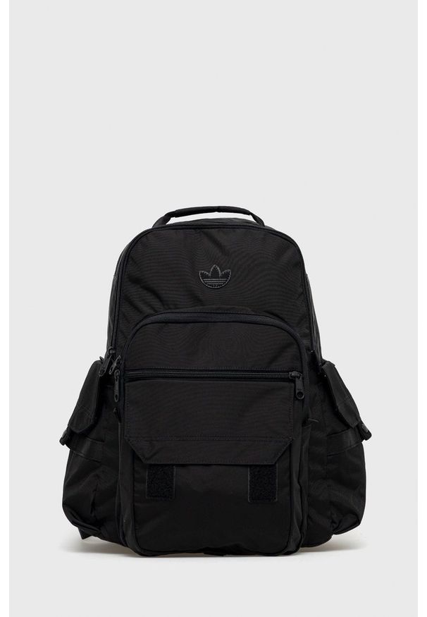 adidas Originals plecak Adicolor Contempo Utility Backpack kolor czarny duży gładki HK5054-BLACK. Kolor: czarny. Materiał: włókno, materiał. Wzór: gładki