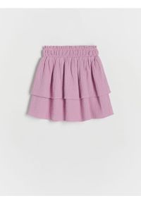 Reserved - Muślinowa spódnica - fioletowy. Kolor: fioletowy. Materiał: bawełna
