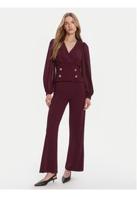 Rinascimento Bluzka CFC0126180003 Bordowy Regular Fit. Kolor: czerwony. Materiał: syntetyk #4