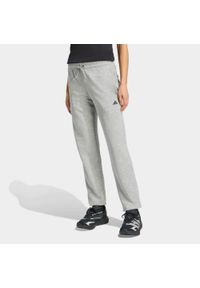 Adidas - Spodnie fitness damskie ADIDAS. Kolor: szary. Materiał: dresówka, materiał. Sport: fitness #1
