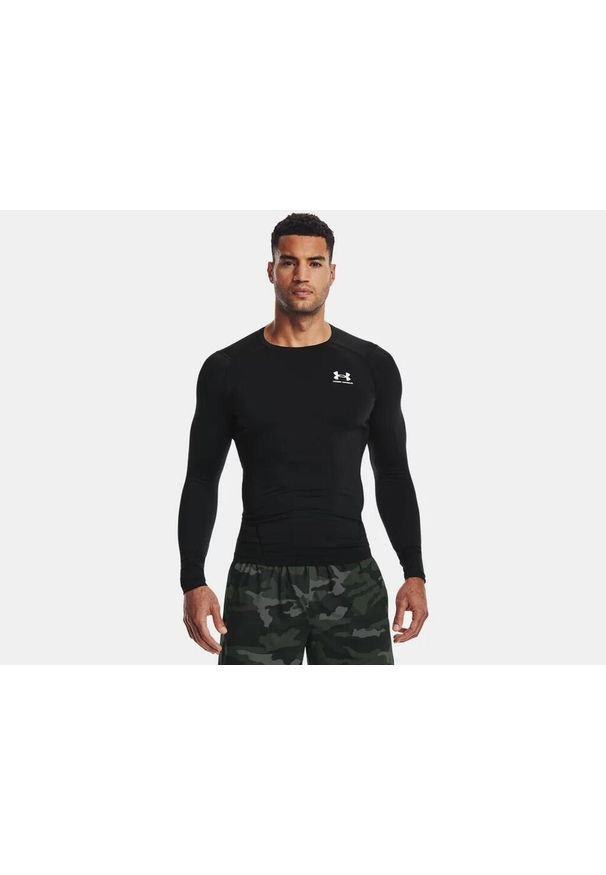 Bluza Under Armour Heatgear Armour Long Sleeve, Mężczyźni. Kolor: wielokolorowy, czarny, szary. Materiał: materiał, poliester. Długość rękawa: długi rękaw